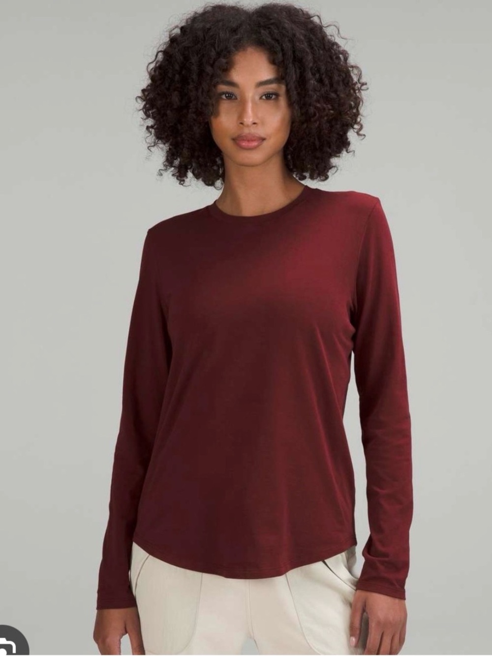 030 lululemon athletica Long-Sleeve Crew Top in Burgundy
